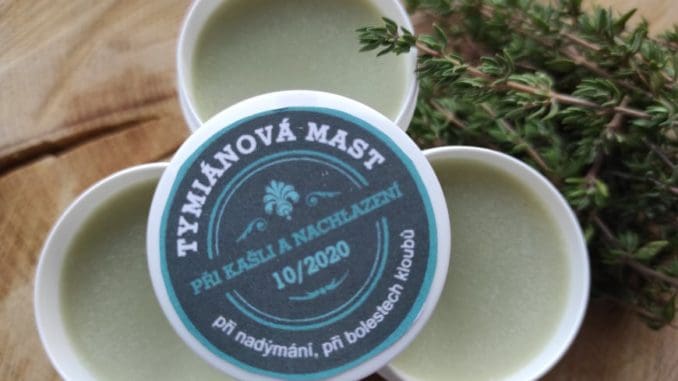 Tymiánová mast (recept) – pomáhá (nejen) při chřipce a nachlazení